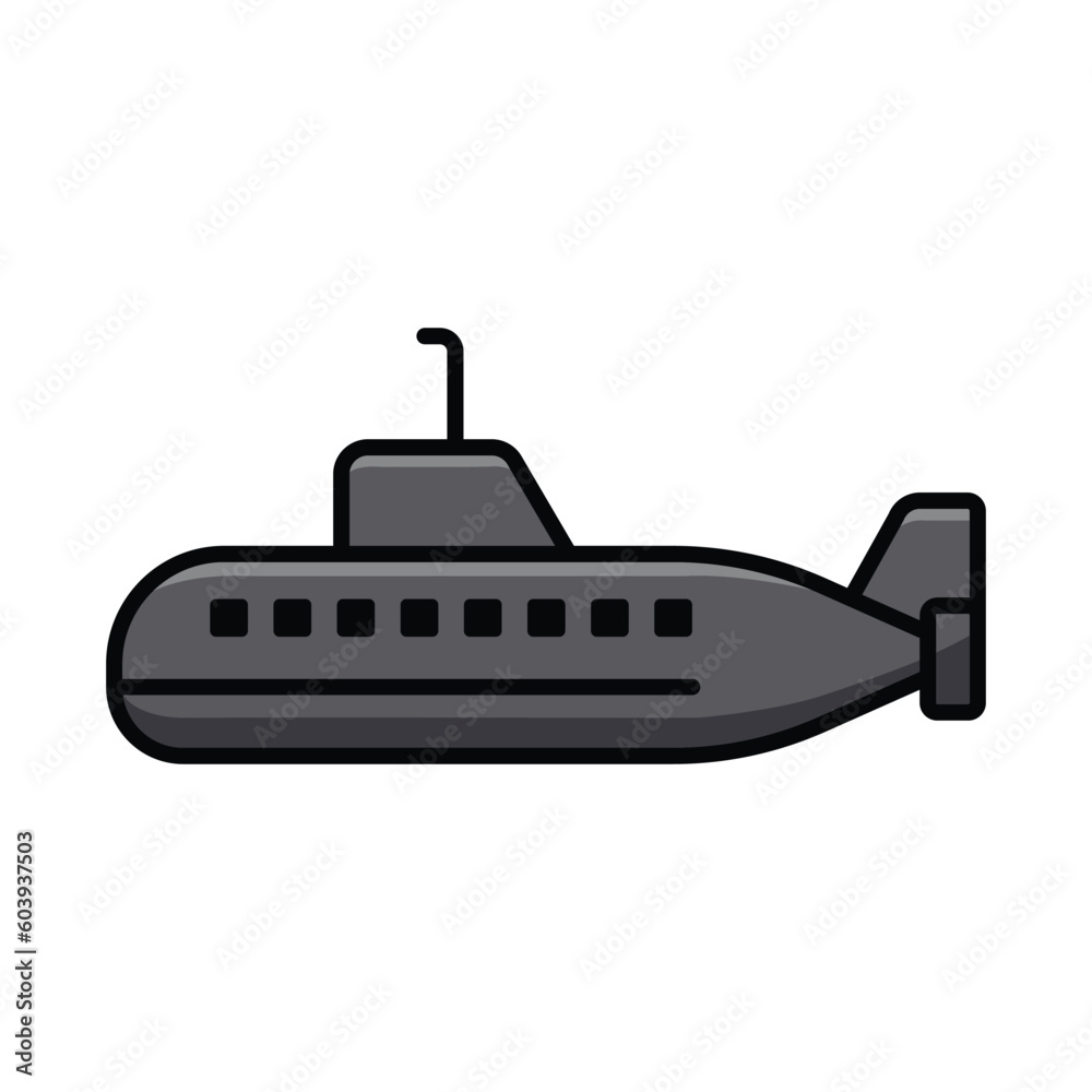 submarine icon vector design template in white background submarine icon vector design template in white background