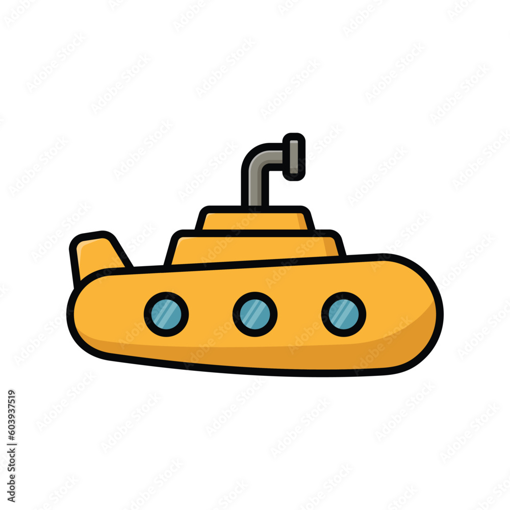 submarine icon vector design template in white background