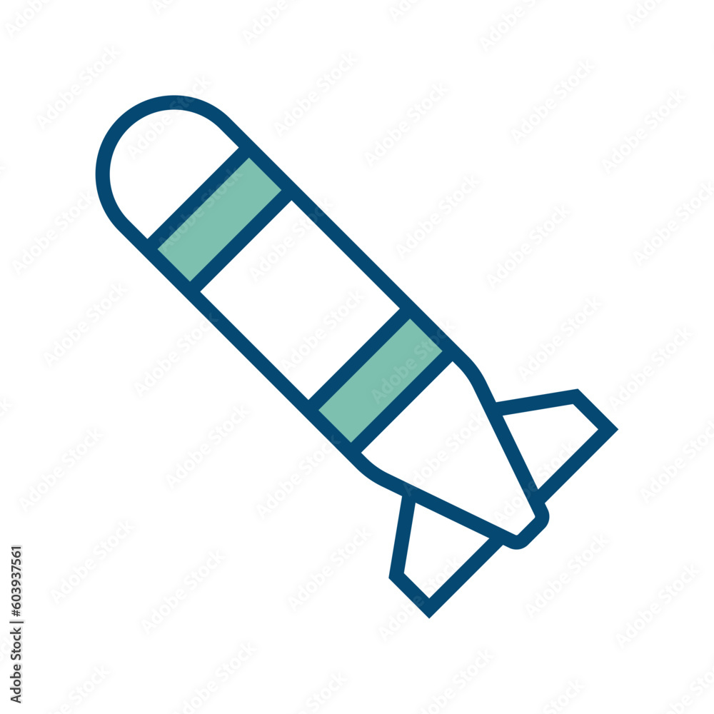 torpedo icon vector design template in white background torpedo icon vector design template in white background