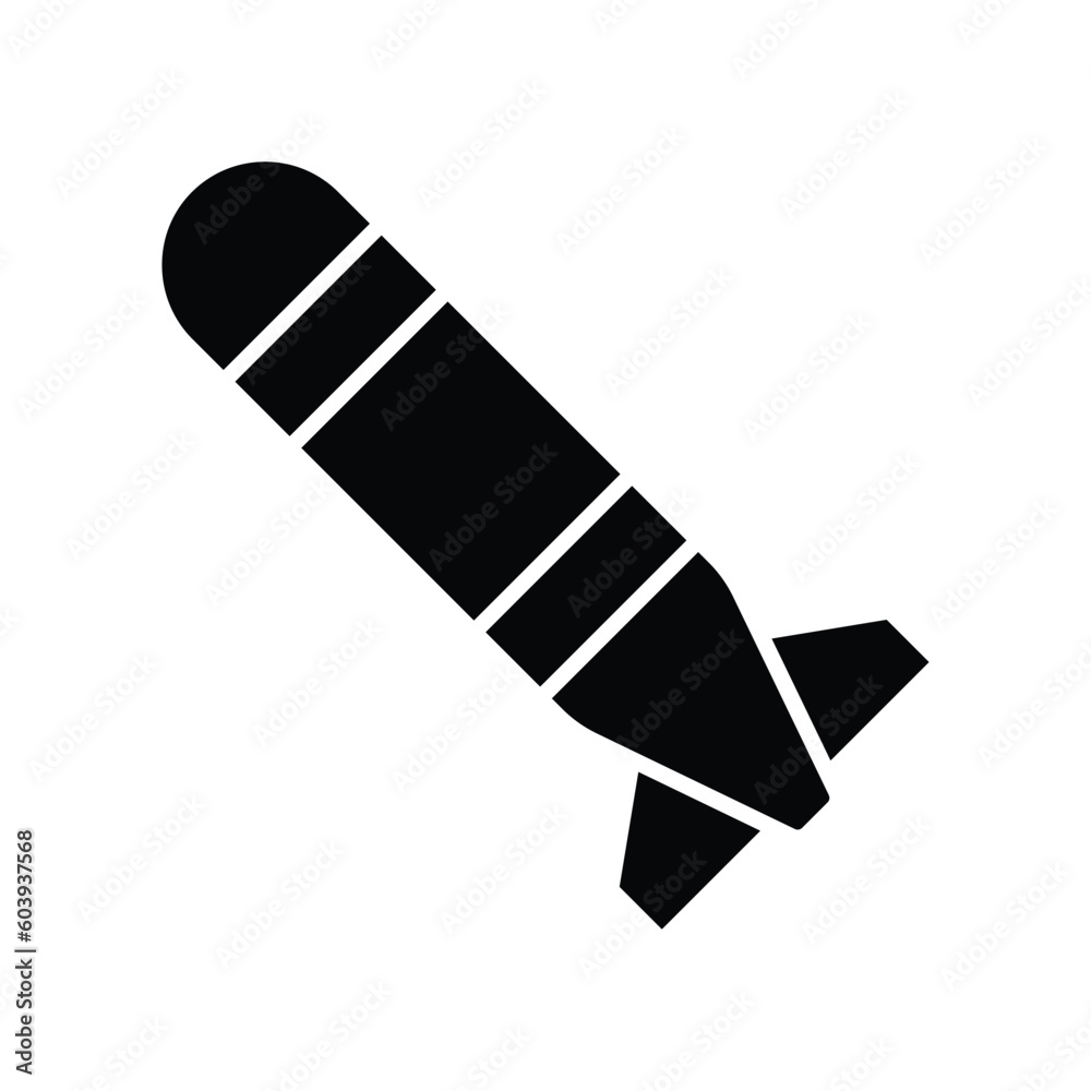 torpedo icon vector design template in white background torpedo icon vector design template in white background