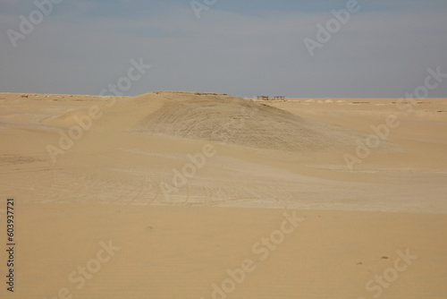 desert and sand on an over casted weather