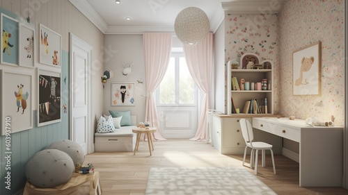 a children s room  which is every child s dream  beautiful colors  cozy room  cool design