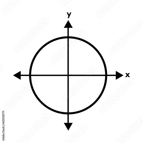 cartesian diagram sign icon. Geometry math symbol