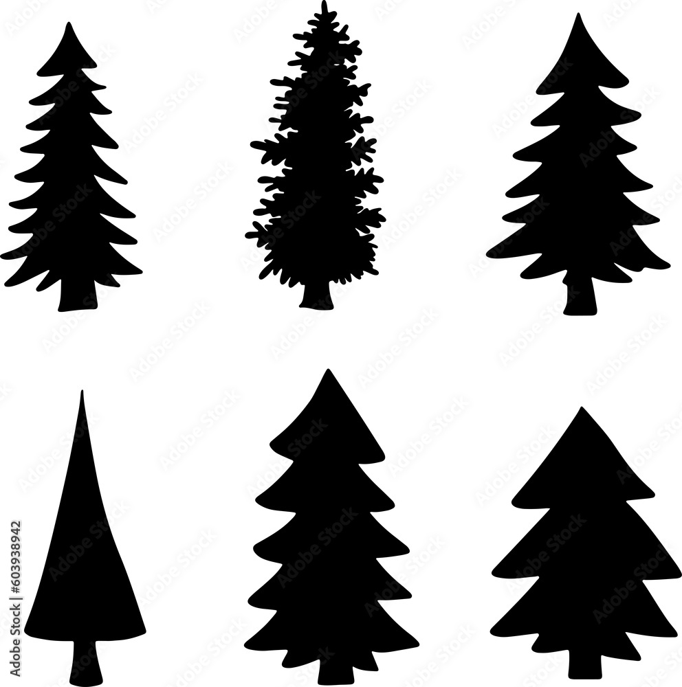 Obraz premium silhouette of a tree isolated. Isolated Dead tree on the white background. Dead tree silhouettes. 