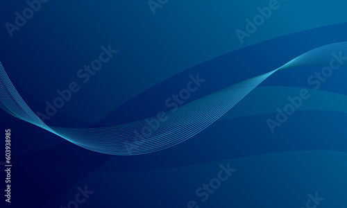 blue lines curve wave with soft gradient abstract technology background