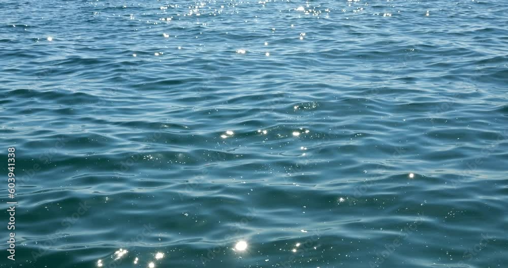 Sunbeams on the blue water of the Adriatic Sea. Sunbeams on the blue water of the Adriatic Sea.