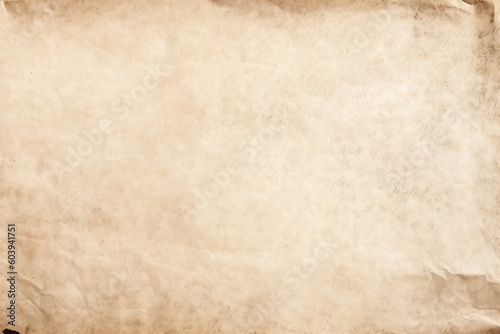 Empty old paper background. Brown vinage texture Generative AI