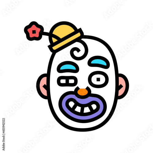 clown head show color icon vector. clown head show sign. isolated symbol illustration