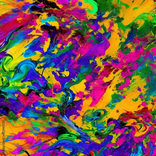 507 Abstract Ink Spills  An artistic and expressive background featuring abstract ink spills in bold and vivid colors that create a dynamic and creative ambiance4  Generative AI