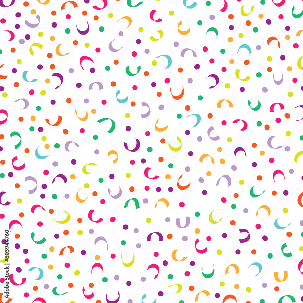 Vector colorful small semi circles and dotes background