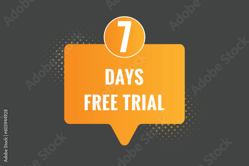 7 days Free trial Banner Design. 7 day free banner background