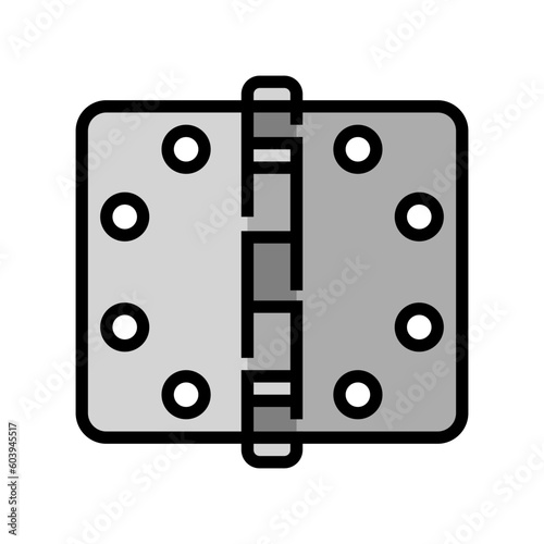 hinge hardware furniture fitting color icon vector. hinge hardware furniture fitting sign. isolated symbol illustration