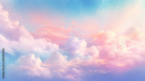 Sky soft light 3d rendering illustration of gradient pastel background abstract texture.