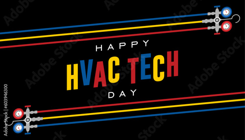 National HVAC Tech Day, Holiday concept. Template for background, banner, card, poster, t-shirt with text inscription
