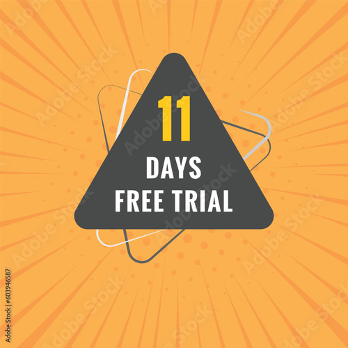 11 days Free trial Banner Design. 11 day free banner background