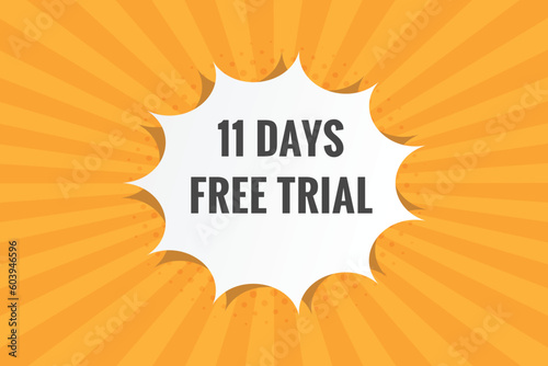 11 days Free trial Banner Design. 11 day free banner background