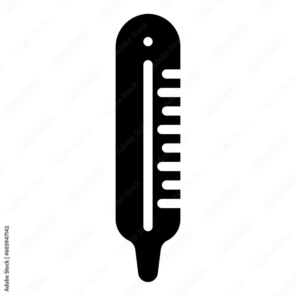 Thermometer icon for measuring hot and cold temperatures Thermometer icon for measuring hot and cold temperatures