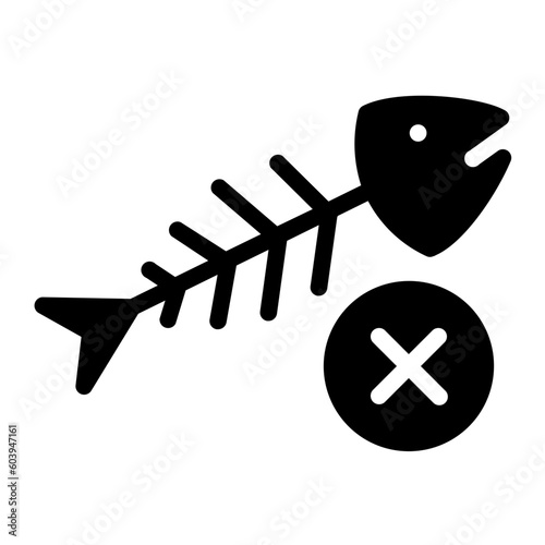 Fish boneless and spineless icon