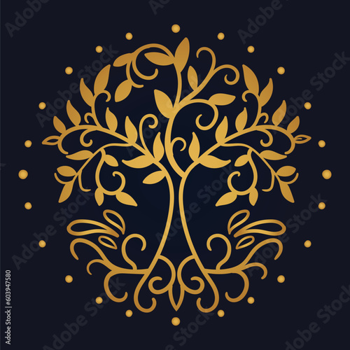 Tree of Life , Yggdrasil vector	

