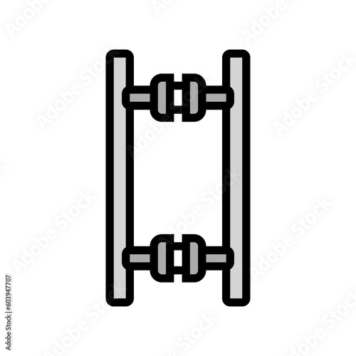 glass door hardware hardware furniture fitting color icon vector. glass door hardware hardware furniture fitting sign. isolated symbol illustration
