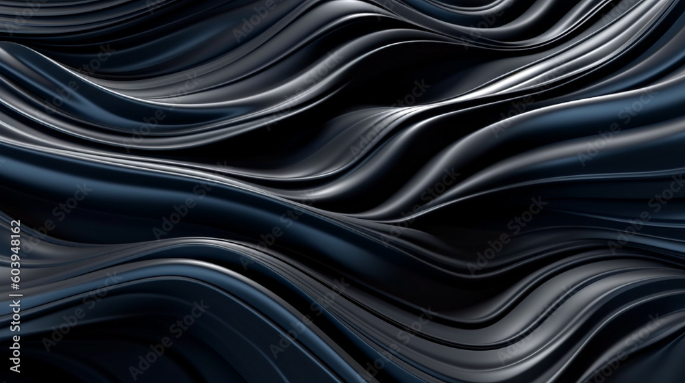 Wavy black Metallic 3D Background. Wavy black Metallic 3D Background.