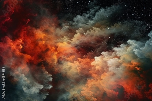 Color Mist and Ink Water. Fantasy Night Sky. Abstract Art Background. Postprocessing Generative AI. © Avidor Studio