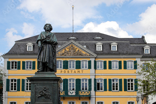 beethoven denkmal und postamt in bonn photo