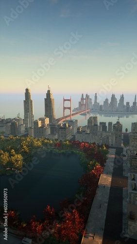 3D render of the Skyscrapers in the Big Apple