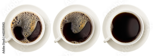 Canvastavla Cup of coffee, isolated on white background, full depth of field