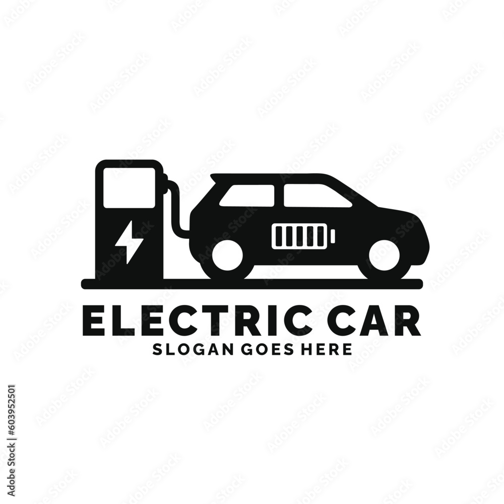 Obraz premium Electric car logo design vector