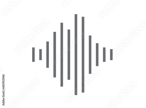 Sound wave icon. Voice and music audio concept. Vector illustration
