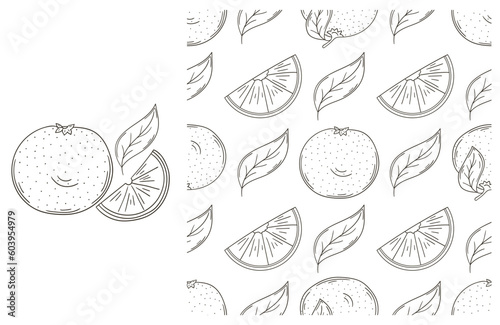 Coloring pattern for kitchen, restaurant or shop. Set in hand draw style © bubushonok