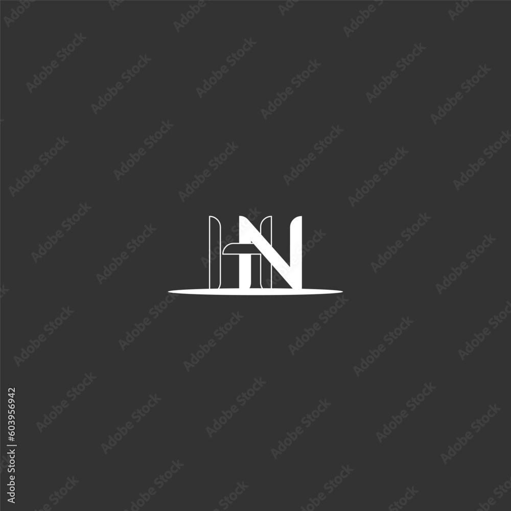 Minimalist initial logo vector. H and N letter combination simple modern minimalistic logo template. Vector illustration. Elegant logo