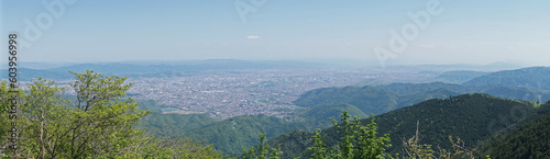 愛宕山からの京都市街の眺め