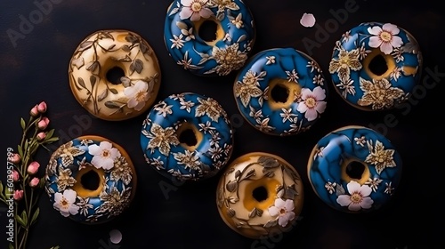 Generative AI. Donut with icing