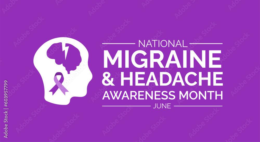 Migraine and Headache Awareness Month background or banner design template celebrated in june. vector illustration. Migraine and Headache Awareness Month background or banner design template celebrated in june. vector illustration.