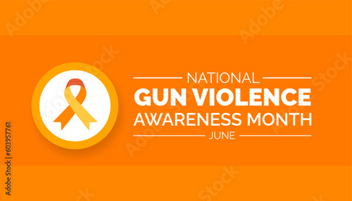 Fotografiet Gun Violence Awareness Month background or banner design template celebrated in june