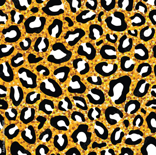 Leopard pattern seamless vector illustration. Elegant and stylish background for fabric clothes. Animal fur pattern.