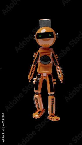 robot dancing transparent background for push on background