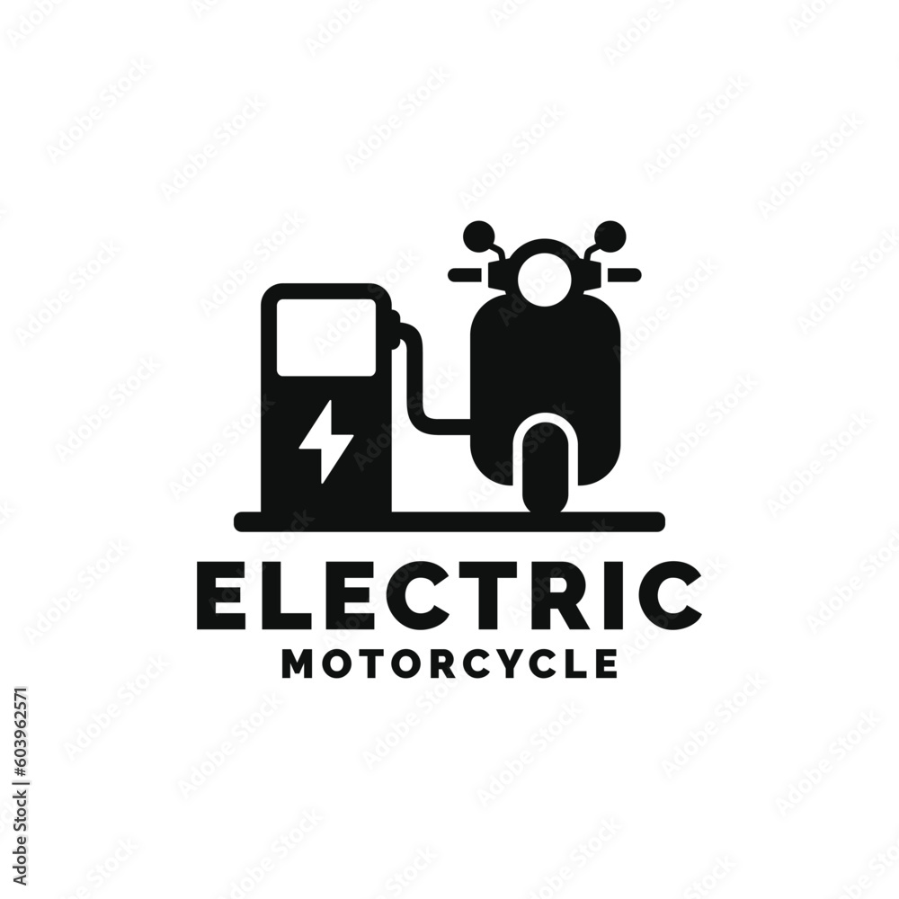 Electric motorcycle logo design vector Electric motorcycle logo design vector