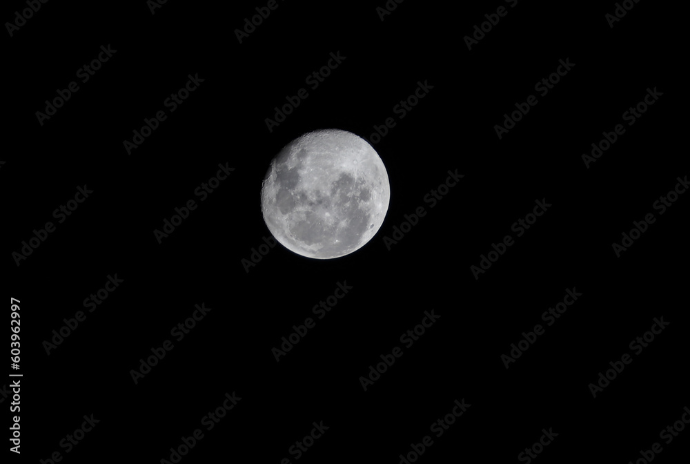 Moon phase zoom in close up detail trough telescope rising time-lapse evolution. Half lit. Moon zoom in close up detail trough telescope Moon phase zoom in close up detail trough telescope rising time-lapse evolution. Half lit. Moon zoom in close up detail trough telescope