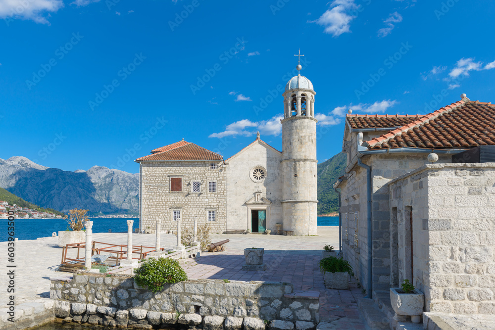 Church of Our Lady of the Rocks near Perast. Montenegro