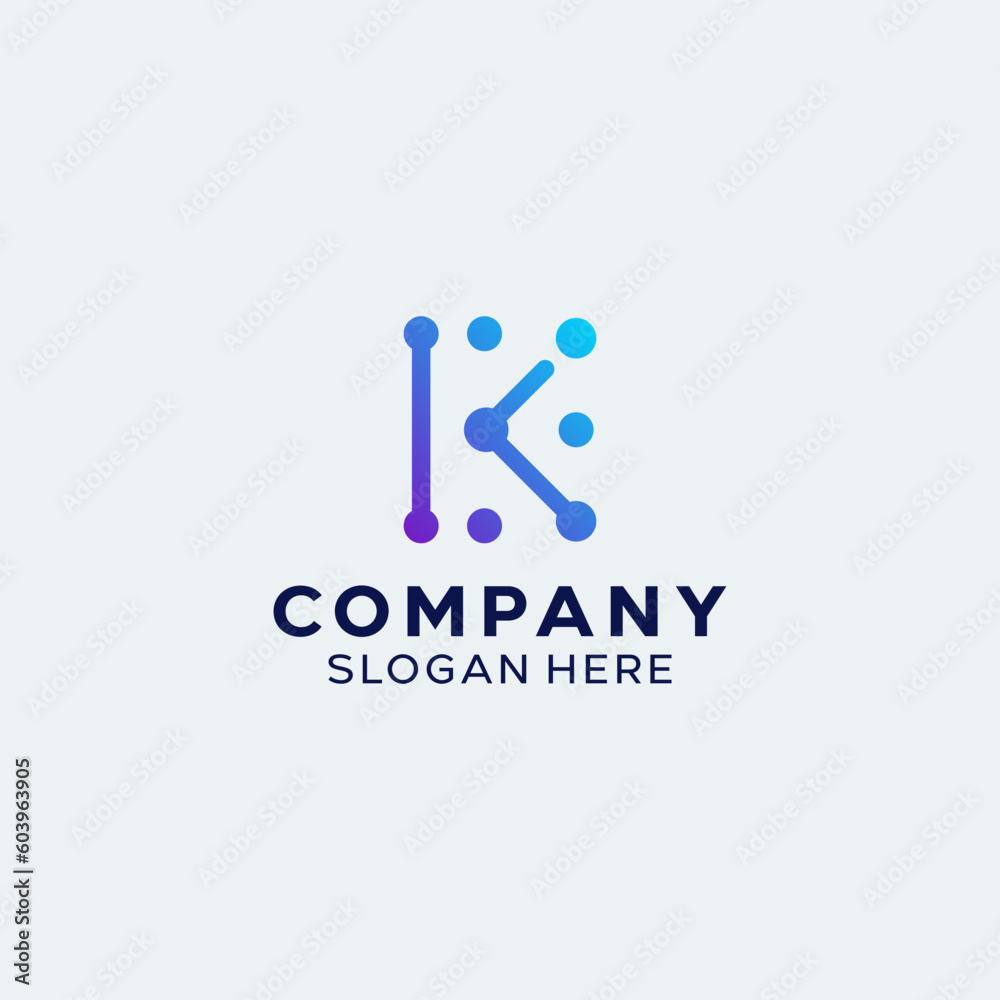 Letter K Simple Modern Logo Letter K Simple Modern Logo