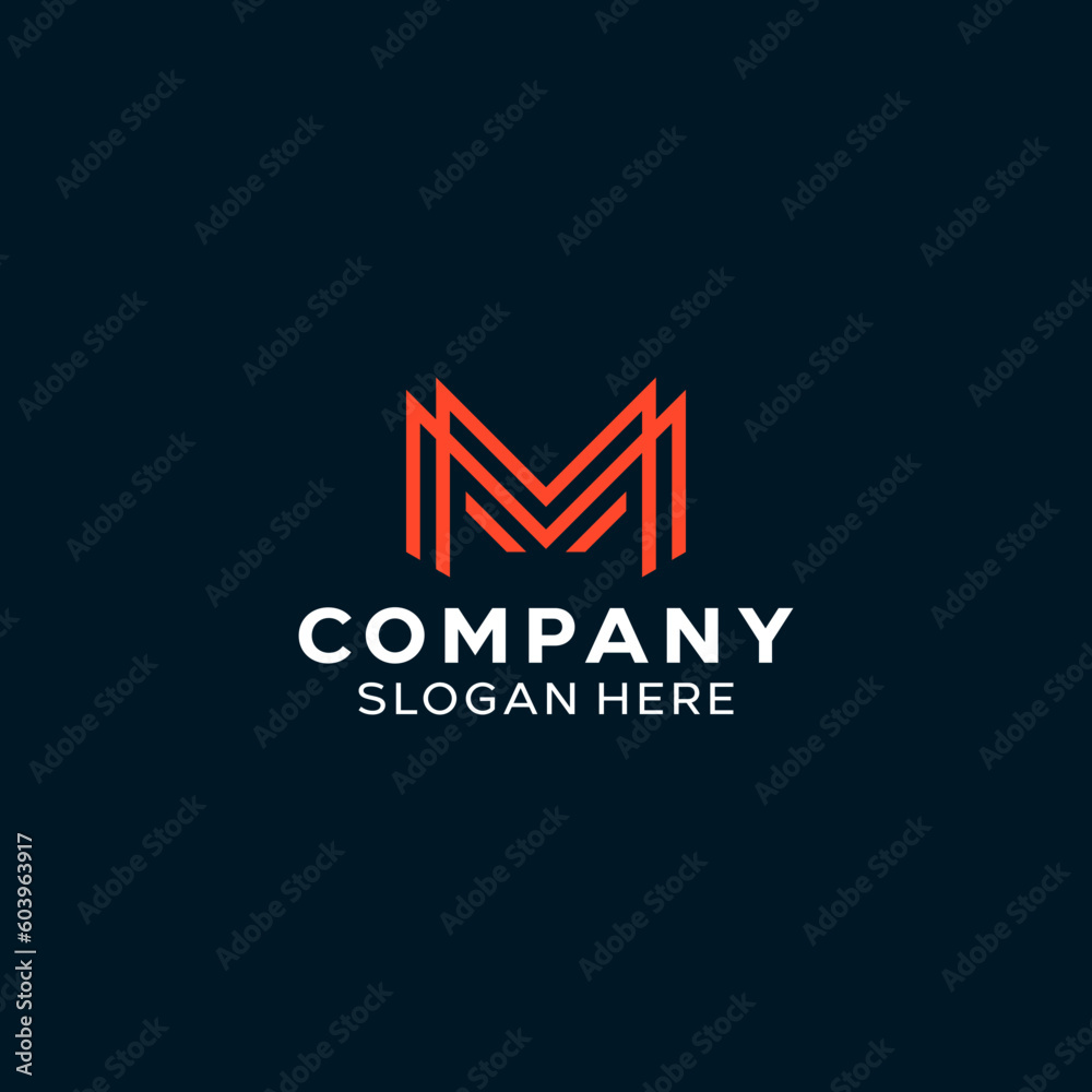 Letter M Simple Modern Logo