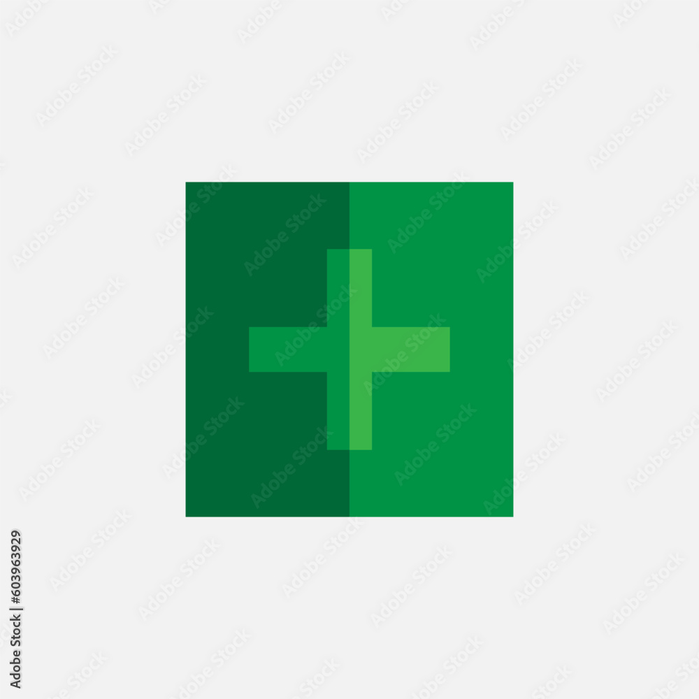 Add Icon. Plus, Positive. Ambulance, Medical Logo. Increase Sign and Symbol for Design, Presentation, Website or Apps Elements - Vector.    