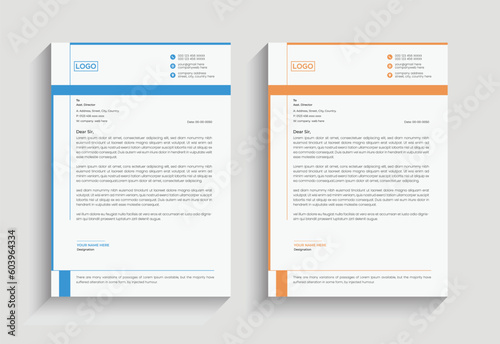 corporate and minimal business letterhead design template