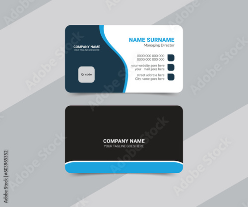Corporate or creative medical style healthcare business card template design 