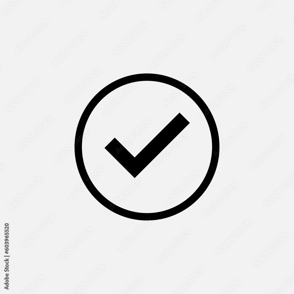 Check Mark Icon. Approve, Confirm Symbol for Design, Presentation, Website or Apps Elements - Vector. Check Mark Icon. Approve, Confirm Symbol for Design, Presentation, Website or Apps Elements - Vector.