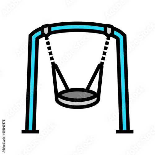 accelerator swing park kid play color icon vector. accelerator swing park kid play sign. isolated symbol illustration