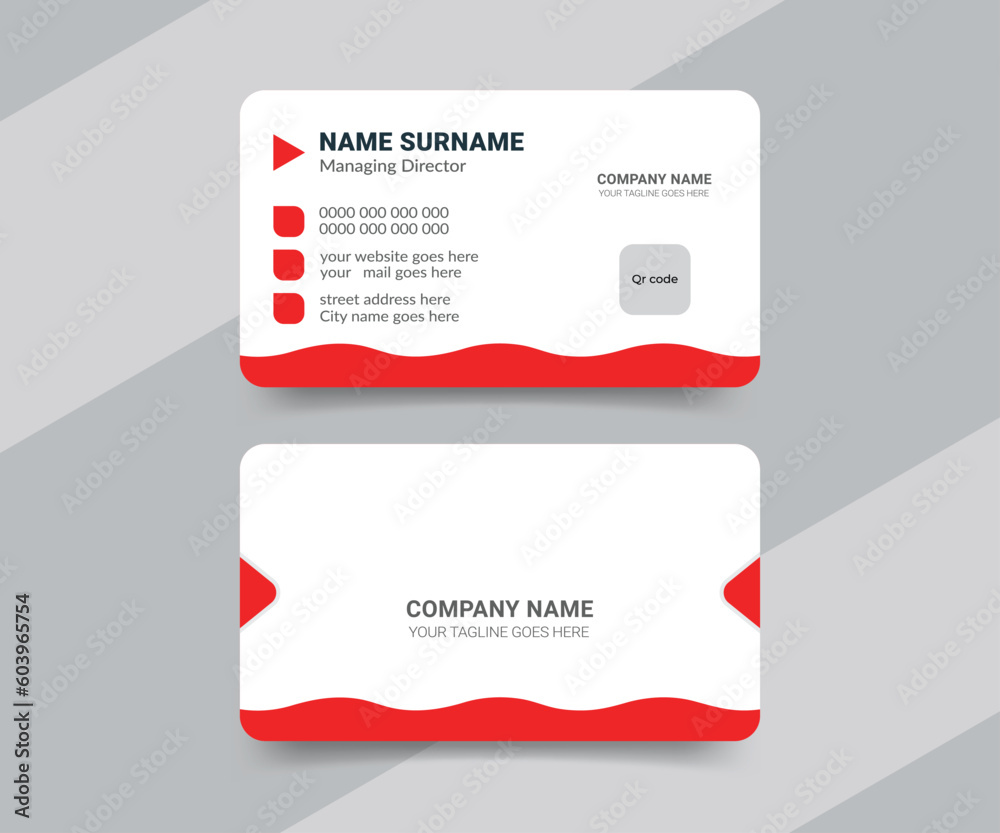 Healthcare medical doctor business card template design in front and back side view.	
